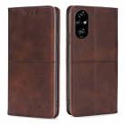 For Honor 200 Pro 5G Cow Texture Magnetic Leather Phone Case(Dark Brown) - 1