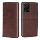 For Honor 200 Lite 5G Global Cow Texture Magnetic Leather Phone Case(Dark Brown) - 1