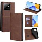 For Honor X60 GT 5G Cow Texture Magnetic Leather Phone Case(Dark Brown) - 1