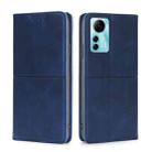 For ZTE Blabe V41 Smart 4G Cow Texture Magnetic Leather Phone Case(Blue) - 1