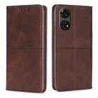 For ZTE Anshin Family Cow Texture Magnetic Leather Phone Case(Dark Brown) - 1