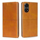 For ZTE Anshin Family Cow Texture Magnetic Leather Phone Case(Light Brown) - 1