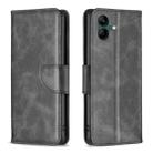 For Samsung Galaxy A05 Lambskin Texture Pure Color Flip Leather Phone Case(Black) - 1