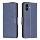 For Samsung Galaxy A05 Lambskin Texture Pure Color Flip Leather Phone Case(Blue) - 1