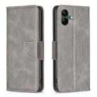 For Samsung Galaxy A05 Lambskin Texture Pure Color Flip Leather Phone Case(Grey) - 1