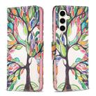 For Samsung Galaxy S23 FE 5G Colored Drawing Pattern Leather Phone Case(Tree Life) - 1