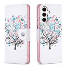 For Samsung Galaxy S23 FE 5G Colored Drawing Pattern Leather Phone Case(Tree) - 1