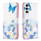 For Samsung Galaxy S23 FE 5G Colored Drawing Pattern Leather Phone Case(Butterfly Love) - 1