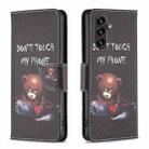 For Samsung Galaxy A15 Colored Drawing Pattern Leather Phone Case(Bear) - 1
