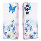 For Samsung Galaxy S24 5G Colored Drawing Pattern Leather Phone Case(Butterfly Love) - 1