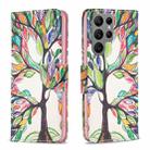 For Samsung Galaxy S24 Ultra 5G Colored Drawing Pattern Leather Phone Case(Tree Life) - 1