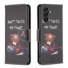 For Samsung Galaxy A35 Colored Drawing Pattern Leather Phone Case(Bear) - 1