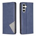 For Samsung Galaxy S23 FE 5G Rhombus Texture Magnetic Leather Phone Case(Blue) - 1