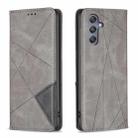 For Samsung Galaxy M34 5G Rhombus Texture Magnetic Leather Phone Case(Grey) - 1