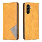For Samsung Galaxy A05s Rhombus Texture Magnetic Leather Phone Case(Yellow) - 1