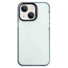 For iPhone 13 2 in 1 Frosted TPU Phone Case(Transparent Black) - 1