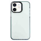 For iPhone 12 2 in 1 Frosted TPU Phone Case(Transparent Black) - 1