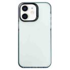 For iPhone 12 mini 2 in 1 Frosted TPU Phone Case(Transparent Black) - 1