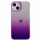 For iPhone 14 Double Sided IMD Gradient Glitter PC Phone Case(Purple) - 1