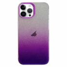 For iPhone 12 Pro Max Double Sided IMD Gradient Glitter PC Phone Case(Purple) - 1