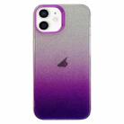 For iPhone 12 Double Sided IMD Gradient Glitter PC Phone Case(Purple) - 1