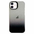 For iPhone 12 Double Sided IMD Gradient Glitter PC Phone Case(Black) - 1