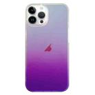 For iPhone 14 Pro Max Double Sided IMD Laser Gradient PC Phone Case(Purple) - 1