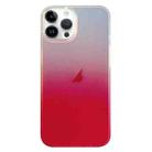 For iPhone 14 Pro Max Double Sided IMD Laser Gradient PC Phone Case(Pink) - 1