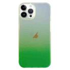 For iPhone 14 Pro Double Sided IMD Laser Gradient PC Phone Case(Green) - 1