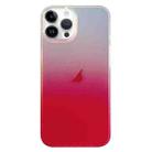 For iPhone 14 Pro Double Sided IMD Laser Gradient PC Phone Case(Pink) - 1