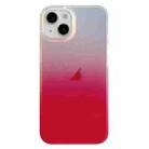 For iPhone 14 Double Sided IMD Laser Gradient PC Phone Case(Pink) - 1