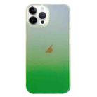 For iPhone 13 Pro Double Sided IMD Laser Gradient PC Phone Case(Green) - 1