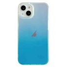 For iPhone 13 Double Sided IMD Laser Gradient PC Phone Case(Blue) - 1