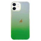 For iPhone 12 Double Sided IMD Laser Gradient PC Phone Case(Green) - 1