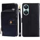 For Huawei Enjoy 60 Pro / nova 11i Zipper Bag Leather Phone Case(Black) - 1