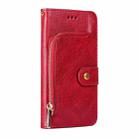 For Honor 90 5G Zipper Bag Leather Phone Case(Red) - 2
