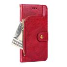 For Honor 90 5G Zipper Bag Leather Phone Case(Red) - 3