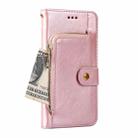 For Honor 90 Pro 5G Zipper Bag Leather Phone Case(Rose Gold) - 3
