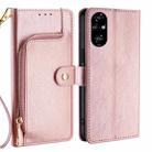 For Honor 200 Pro 5G Zipper Bag Leather Phone Case(Rose Gold) - 1