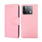 For vivo iQOO Neo 8 / 8 Pro 5G Crystal Texture Leather Phone Case(Pink) - 1