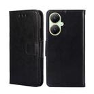 For vivo Y35+ 5G Crystal Texture Leather Phone Case(Black) - 1