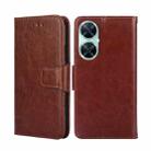 For Huawei Enjoy 60 Pro / nova 11i Crystal Texture Leather Phone Case(Brown) - 1