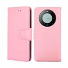 For Huawei Mate 60 Crystal Texture Leather Phone Case(Pink) - 1