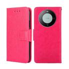 For Huawei Mate 60 Crystal Texture Leather Phone Case(Rose Red) - 1