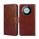 For Huawei Mate 60 Crystal Texture Leather Phone Case(Brown) - 1