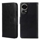 For Huawei nova 12 5G Crystal Texture Leather Phone Case(Black) - 1