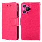 For Huawei Pura 70 5G Crystal Texture Leather Phone Case(Rose Red) - 1