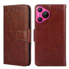 For Huawei Pura 70 5G Crystal Texture Leather Phone Case(Brown) - 1