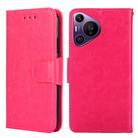 For Huawei Pura 70 Pro / 70 Pro+ 5G Crystal Texture Leather Phone Case(Rose Red) - 1