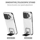 For iPhone 16 Pro Max Stereoscopic Holder Sliding Camshield Phone Case(White) - 3